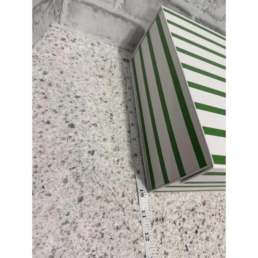 NEW Kate Spade Set of Two Decorative Polka Dot and Striped Nesting Storage Boxes